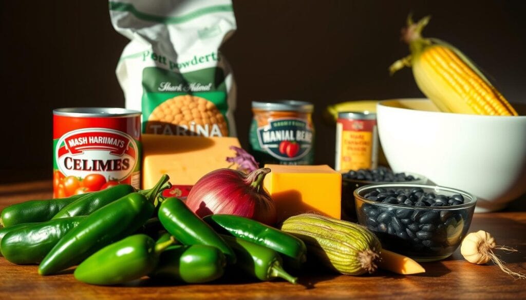 Ingredients for Spicy Cornbread Tamale Pie Ingredients for Spicy Cornbread Tamale Pie