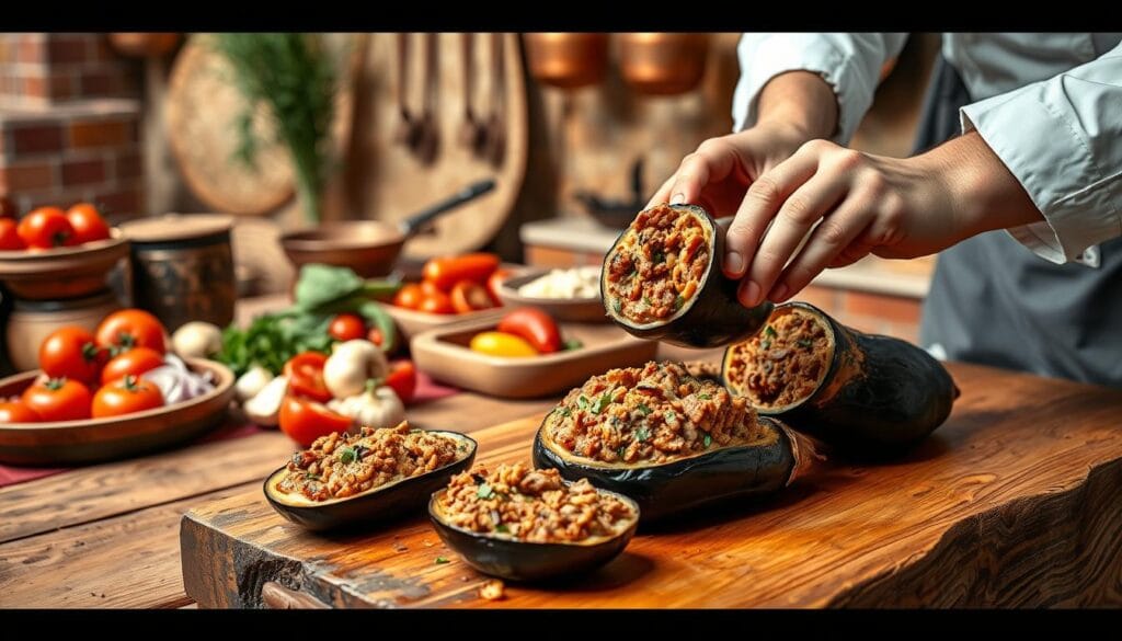 Moroccan Stuffed Eggplant Preparation Moroccan Stuffed Eggplant Preparation