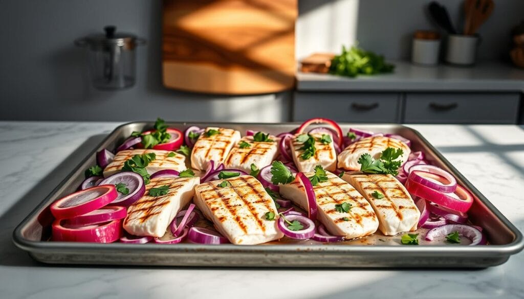 Sheet Pan Fish Tacos Preparation Sheet Pan Fish Tacos Preparation