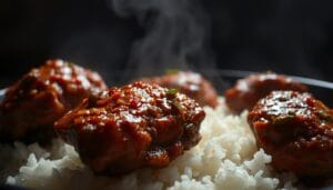 Sticky and spicy chicken