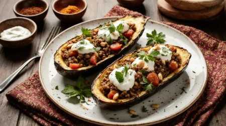 Moroccan Stuffed Eggplant