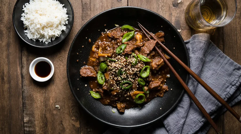 Beef in Black Bean Sauce