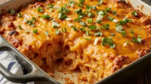 Cheesy Buffalo Chicken Casserole