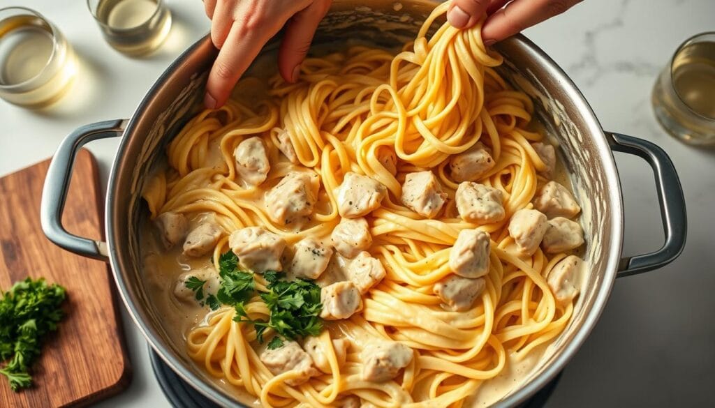 Chicken Fettuccini Alfredo Preparation Chicken Fettuccini Alfredo Preparation
