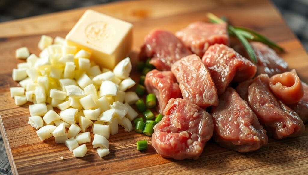 Crockpot Garlic Butter Steak Bites Preparation