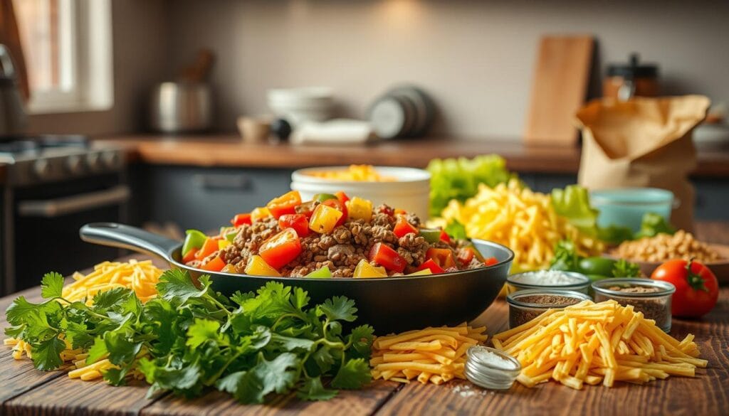 Flavorful Skillet Taco Pasta Ingredients Flavorful Skillet Taco Pasta Ingredients