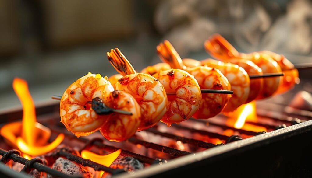 Grilled shrimp skewers cooking techniques
