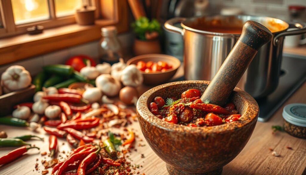 Homemade Enchiladas Sauce Preparation