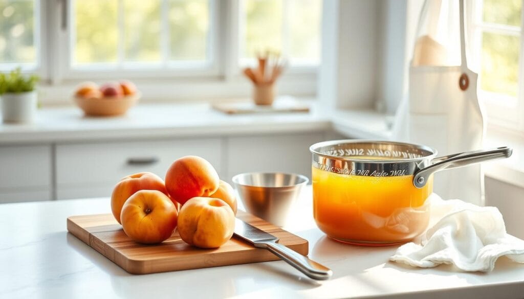 Homemade Peach Sauce Preparation Homemade Peach Sauce Preparation