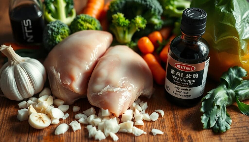 Homemade garlic chicken stir fry ingredients Homemade garlic chicken stir fry ingredients