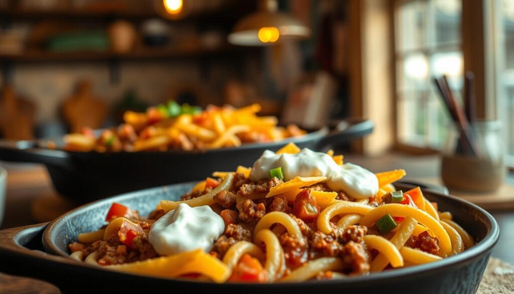 One Pot Taco Pasta Skillet Meal One Pot Taco Pasta Skillet Meal