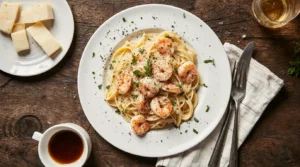 Peppered Shrimp Alfredo