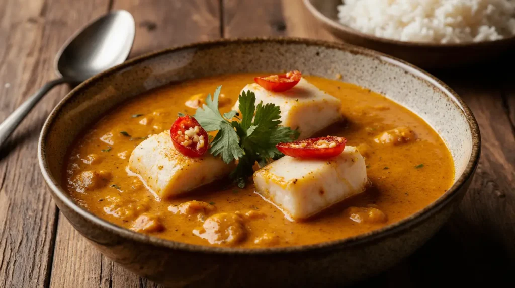 Pumpkin Curry with White Fish
