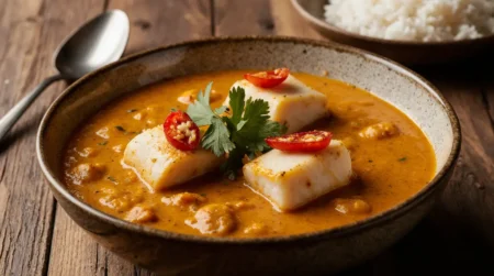 Pumpkin Curry with White Fish