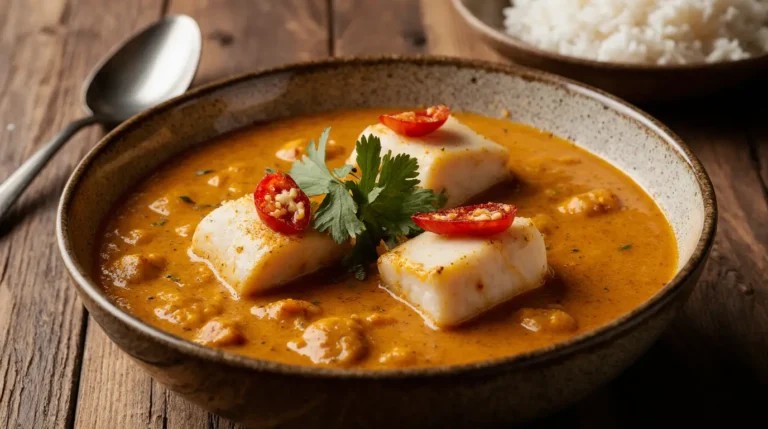 Pumpkin Curry with White Fish