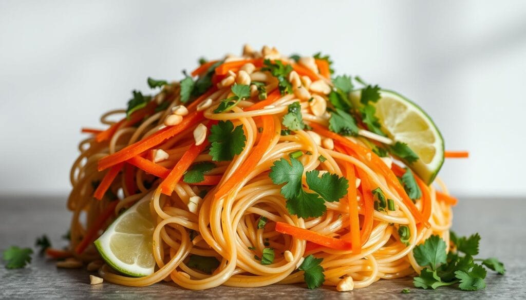 Vermicelli rice noodles salad assembly Vermicelli rice noodles salad assembly