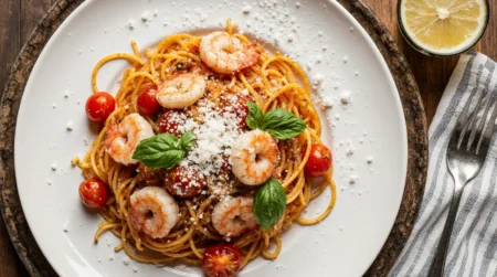 fresh tomato shrimp pasta