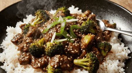 ground beef and broccoli
