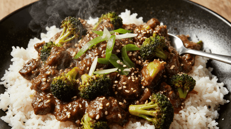 ground beef and broccoli