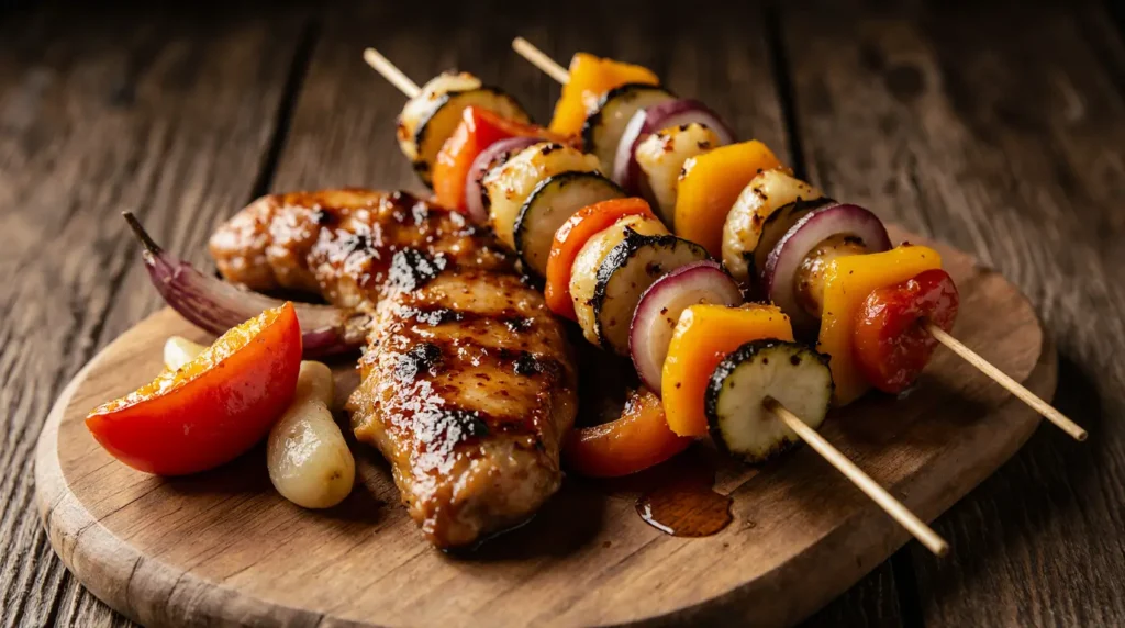 honey chicken kabobs