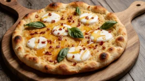 hot honey white pizza