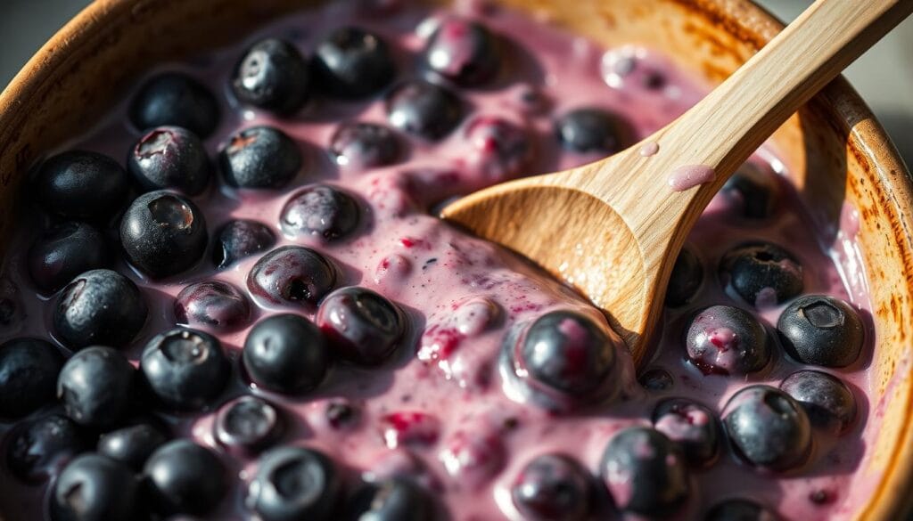 Creamy Blueberry Pie Filling Preparation
