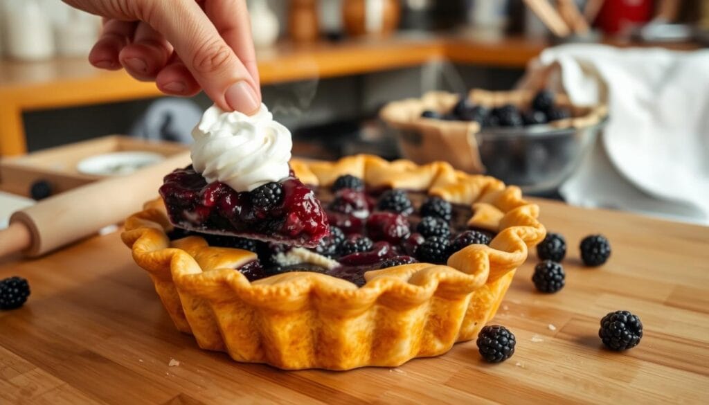 Fresh Blackberry Pie Baking Process