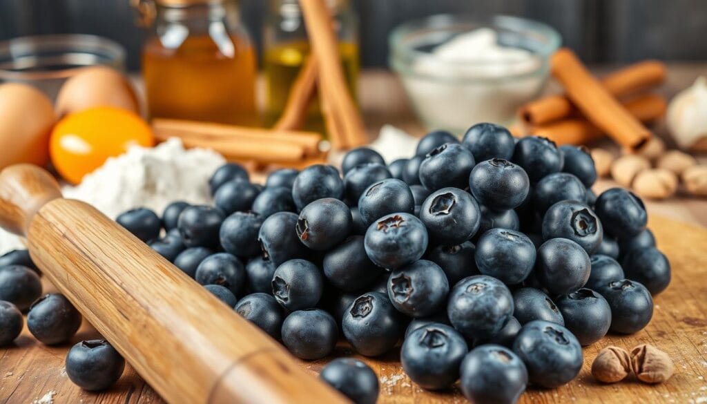 Fresh Blueberry Pie Ingredients