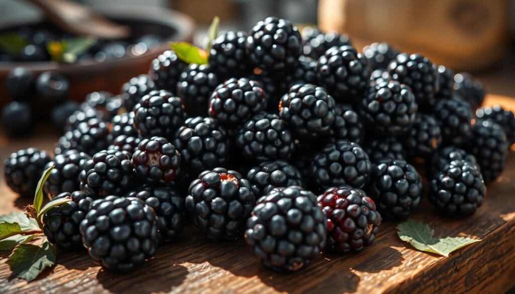 Fresh blackberries for pie recipe