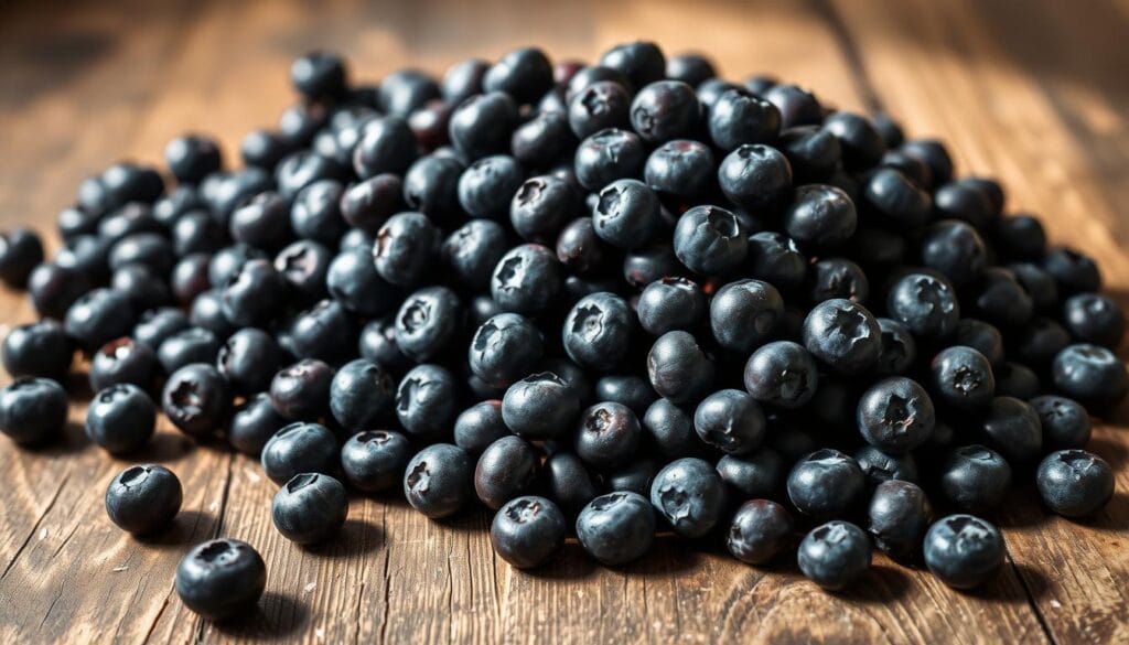 Fresh blueberries for pie filling