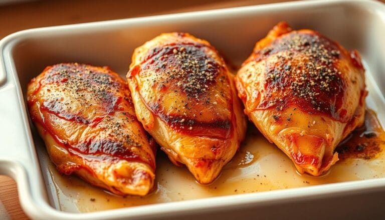 Three-ingredient baked chicken breasts