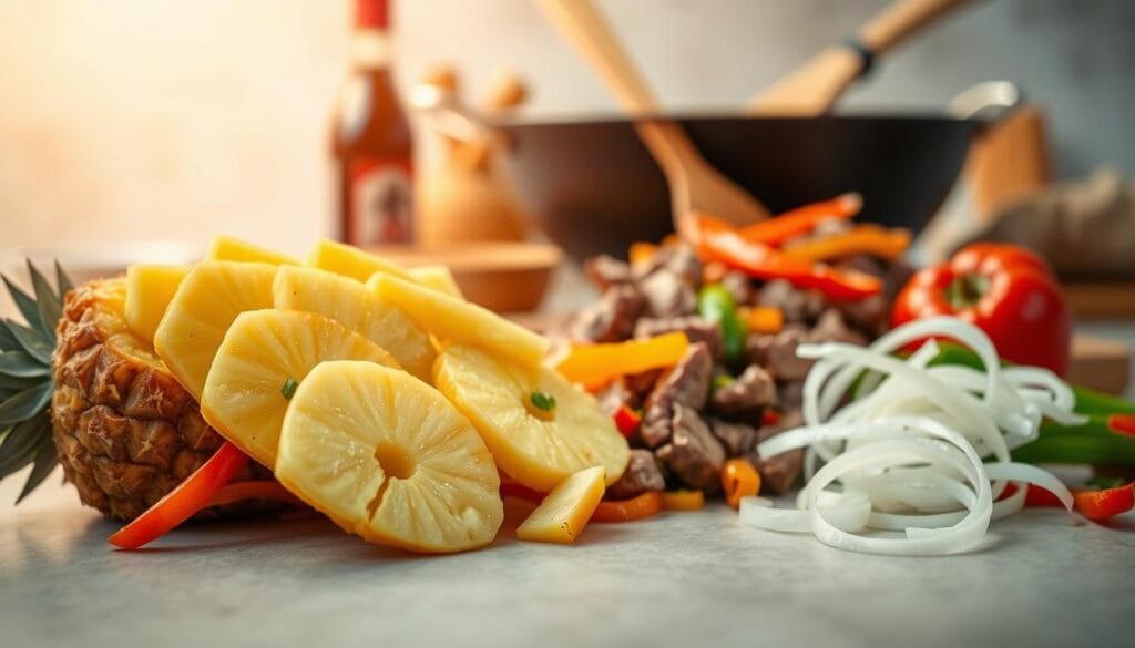 Beef and Pineapple Stir Fry Ingredients