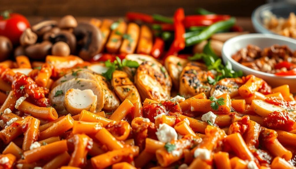 Boursin Chicken Baked Ziti Variations