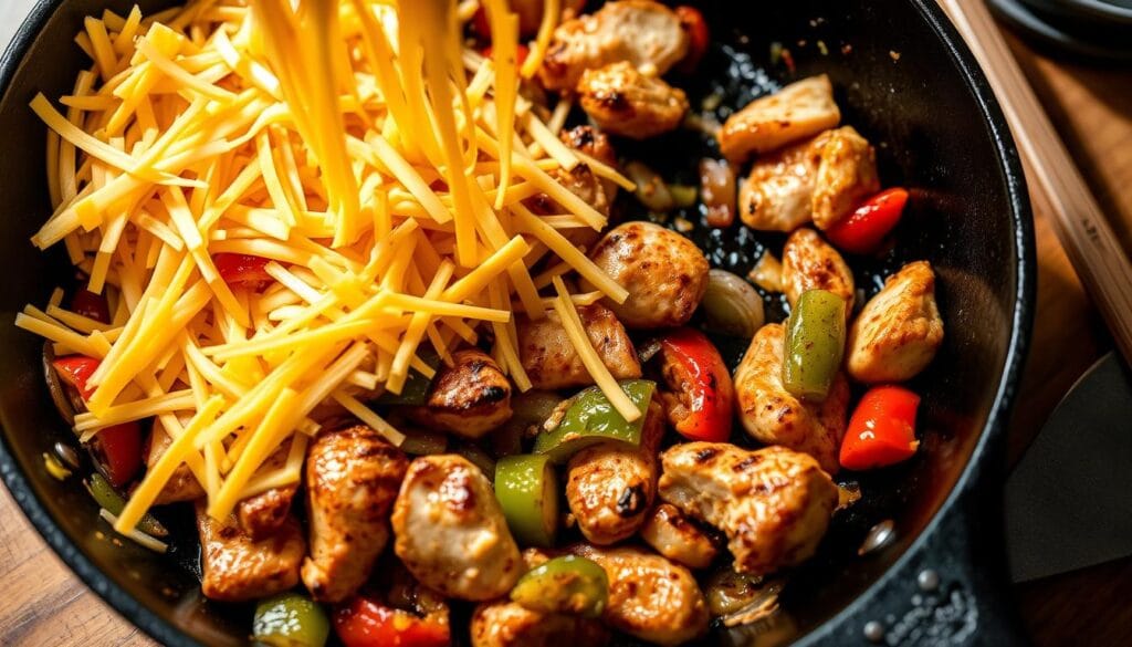 Chicken Fajita Melts Preparation
