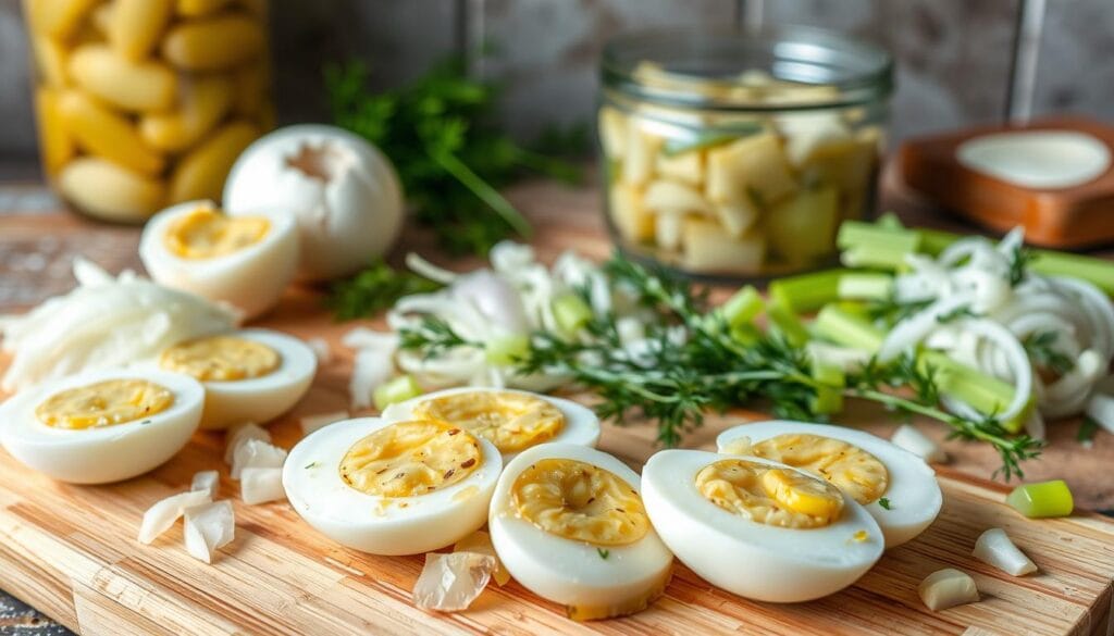 Delicious Pickled Egg Salad Preparation