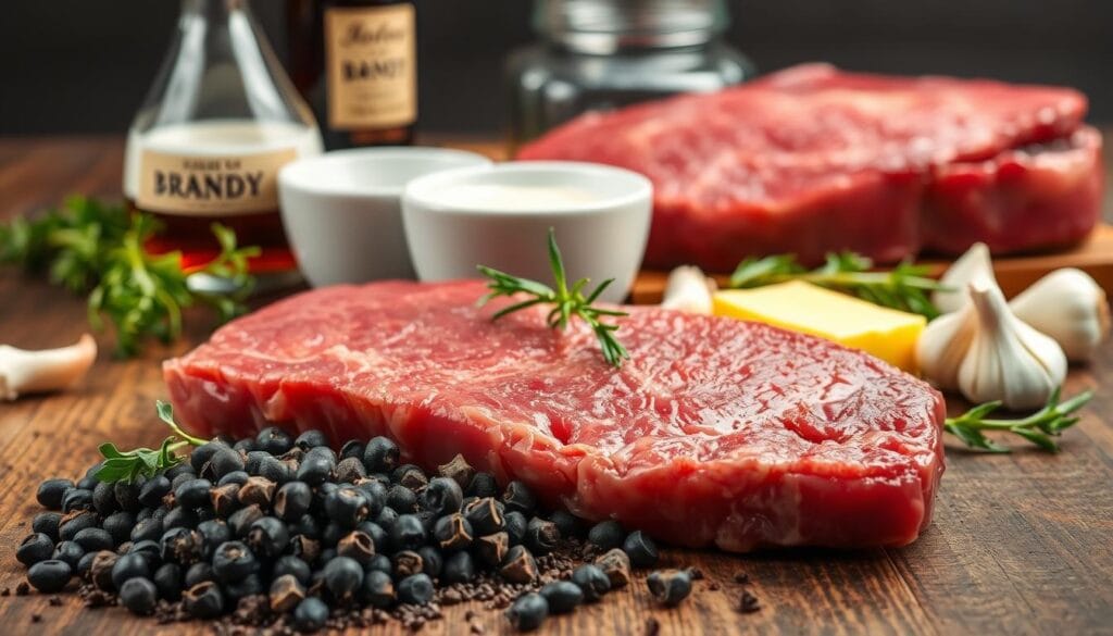 Filet mignon with pepper cream sauce ingredients