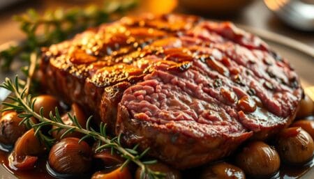 beef tenderloin with roasted shallots