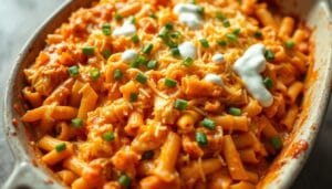 buffalo chicken pasta bake