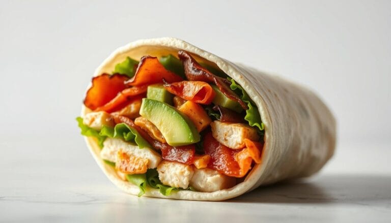 California Club Chicken Wraps in 4 Simple Steps california club chicken wraps
