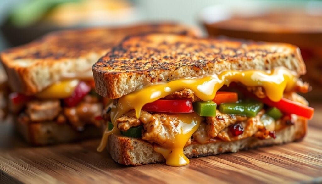 chicken fajita melts