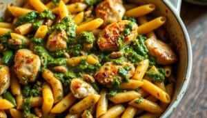 pesto chicken penne casserole