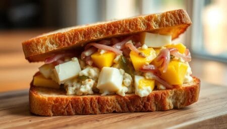 pickled egg salad sandwich