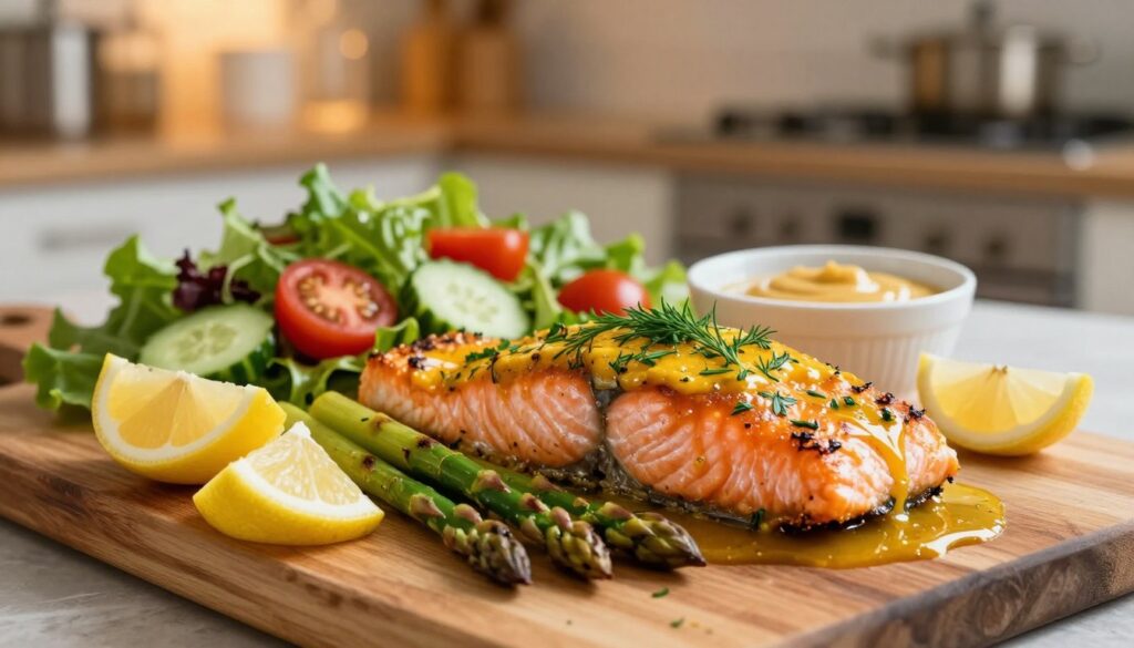 Baked dijon salmon