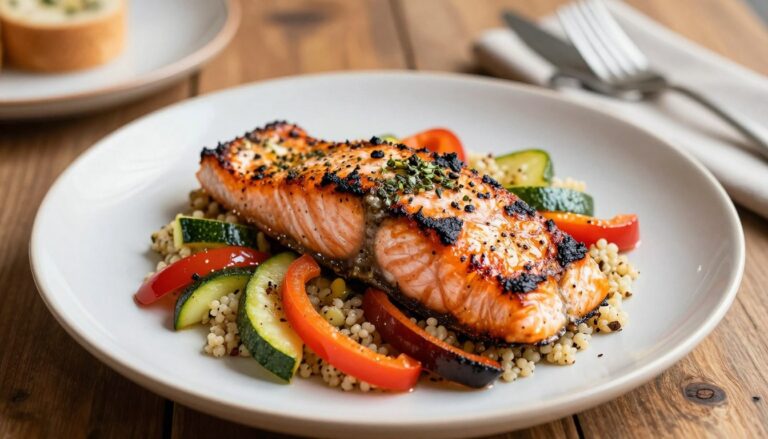 Blackned salmon fillets