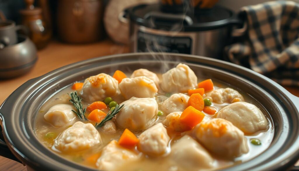Comforting Crockpot Chicken and Dumplings Comforting Crockpot Chicken and Dumplings