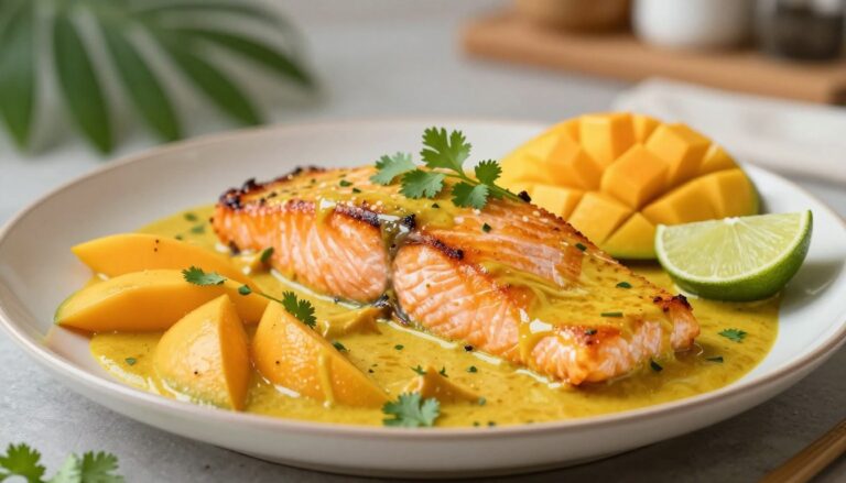 4 Simple Curry Salmon with Mango Weeknight Dinners Curry salmon with mango