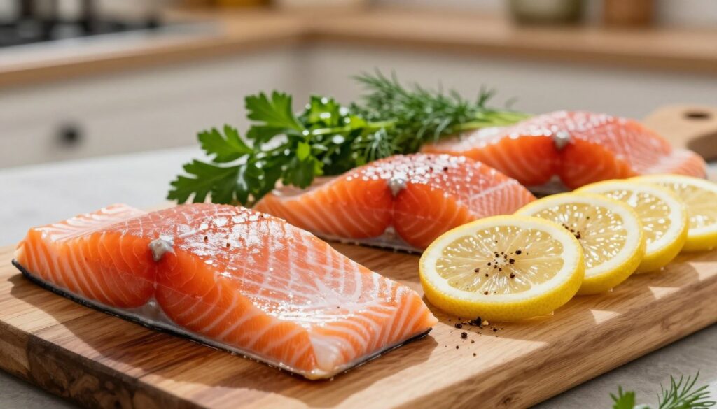 Fresh Salmon Fillet Selection