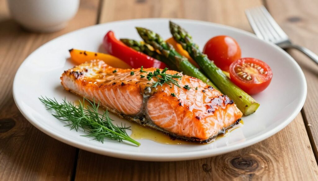 Healthy Salmon Dish Plating