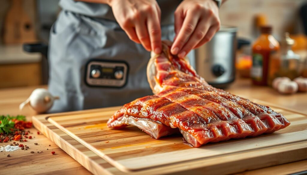 Removing Rib Membrane for Delicious Slow Cooker Ribs Removing Rib Membrane for Delicious Slow Cooker Ribs
