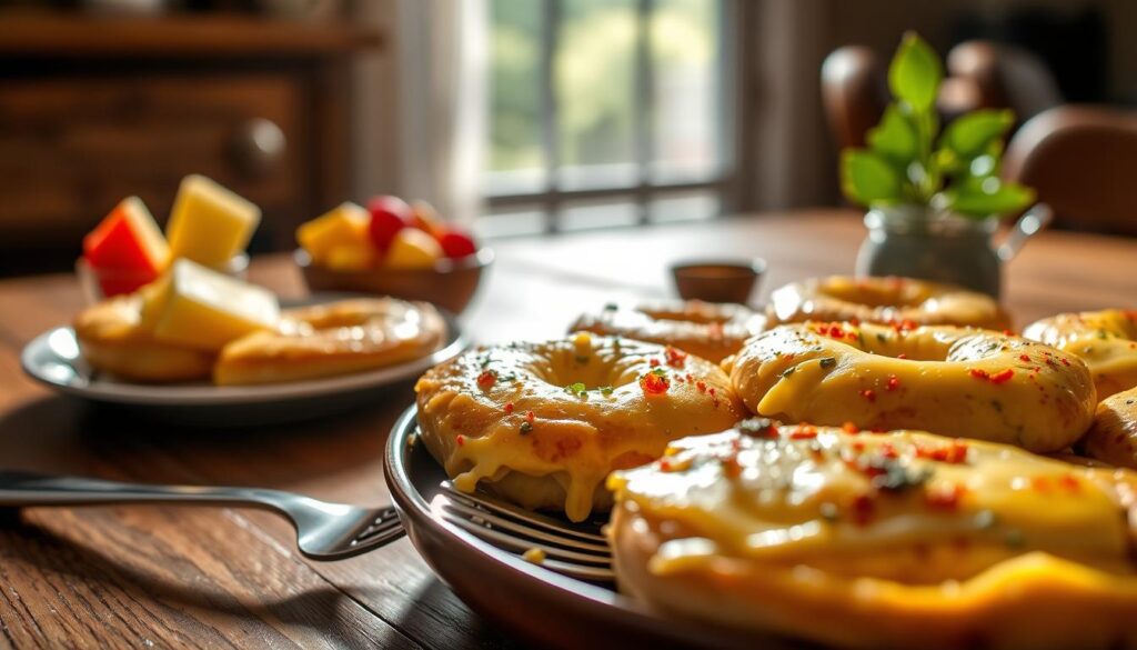 bagel and cheese bake